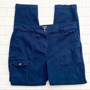J. Jill Dark Blue Skinny Ankle Length Utility Pocket Pants